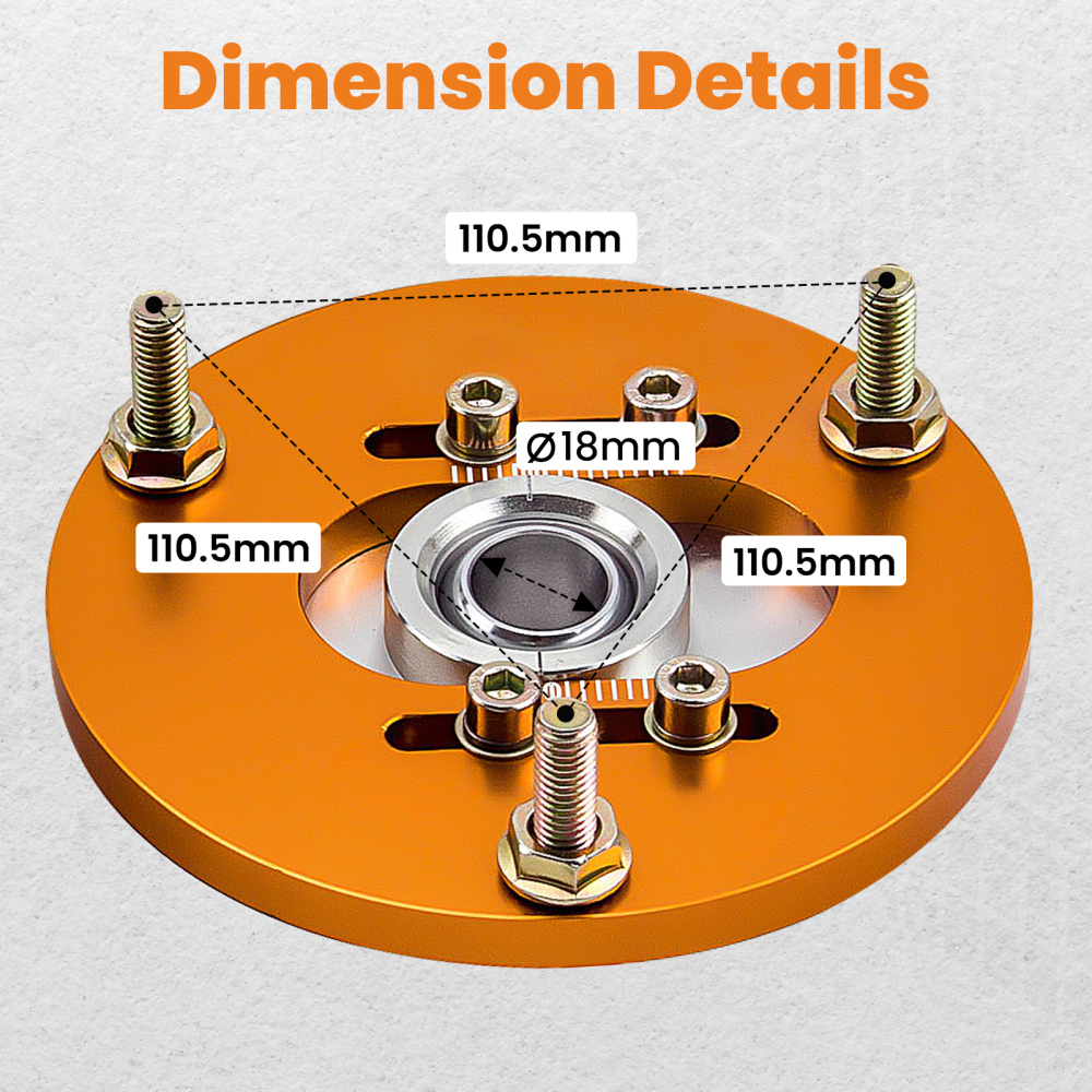 Coupelles de Carrossage dAmortisseur compatible pour BMW 3 Series E36 318 328 323 Doré